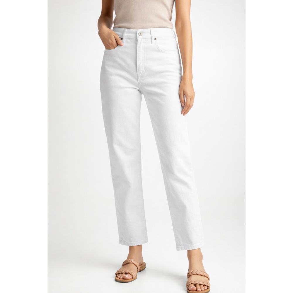Velvet Heart Carter High Rise Straight White Jeans 27 28L NWT